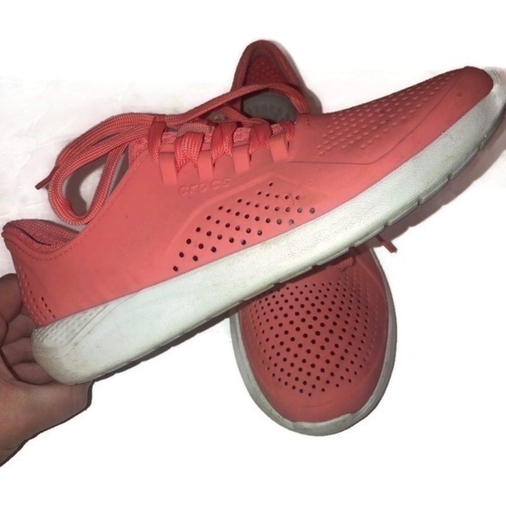 Crocs LiteRide Pacer Sneakers Women's Size 10 Color: Coral